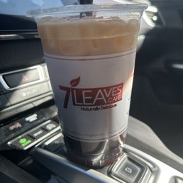 Thai tea with oat milk and Boba Thai tea with oat milk and Boba