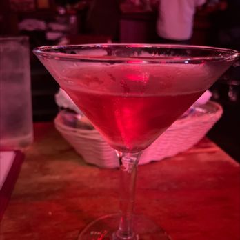 Texas Chili Parlor - Capital Cosmo drink. Bulletin bourbon and cranberry juice - American Near Me - Austin, Texas