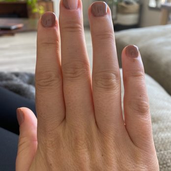 Cinderella Nails & Spa - Less than 24 hour old dip manicure already cracked off. Thick/bubble-like application. - Nail Salons Near Me - Rochester, New York