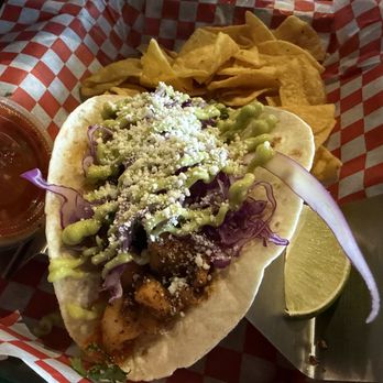 Timber & Tide - Blackened halibut taco - Tacos Near Me - Ketchikan, Alaska