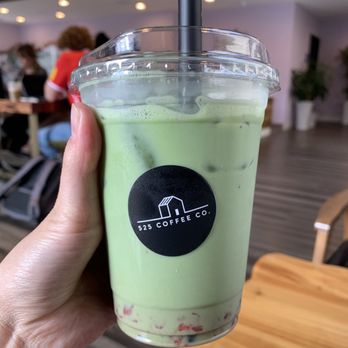 525 COFFEE CO. - Strawberry matcha latte w/ oat milk (after mixing) - Coffee & Tea Near Me - Fullerton, California 525 COFFEE CO. - Strawberry matcha latte w/ oat milk (after mixing) - Coffee & Tea Near Me - Fullerton, California