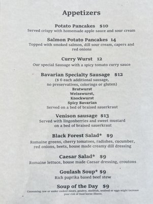 Menu photo 8 Black Forest Restaurant Naples, FL