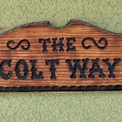 Morning Creek Elementary School - Cool wooden sign out front showing some "Colt Pride"