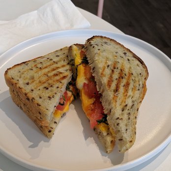 Perchance - Grilled cheese with tomato and basil - Coffee & Tea Near Me - Vancouver, British Columbia