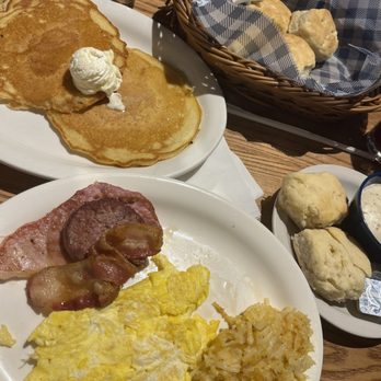 Cracker Barrel Old Country Store - Grandma's Sampler Pancake Breakfast - Southern Near Me - Milford, Connecticut Cracker Barrel Old Country Store - Grandma's Sampler Pancake Breakfast - Southern Near Me - Milford, Connecticut