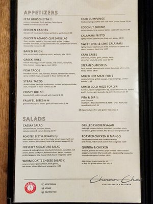 Menu photo 1 Frescos Restaurant Bar St. Catharines, ON Menu photo 1 Frescos Restaurant Bar St. Catharines, ON
