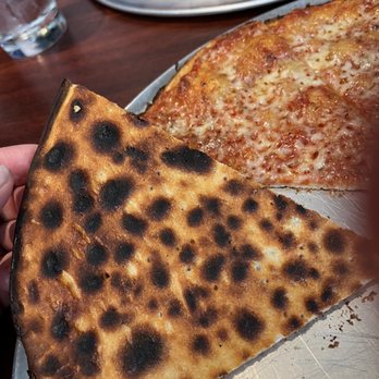 Colony Grill - The overly charred crust of my cheese pizza - Pizza Near Me - Potomac, Maryland