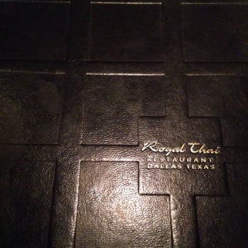 Royal Thai - Front cover of menu. So fancy. - Thai Near Me - Dallas, Texas