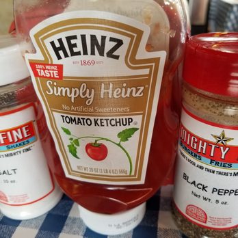 Mighty Fine Burgers University Oaks - The branded condiments - Burgers Near Me - Round Rock, Texas
