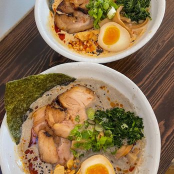 Ramen Arashi - two bowls of ramen on a table - Ramen Near Me - Canmore, Alberta