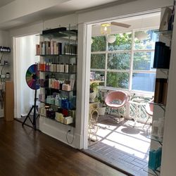 La Maison Salon - Sun room as the waiting area and more of the latest in hair products.