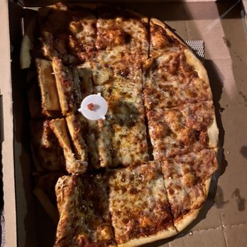Rosati's Pizza - The HORRIBLE condition our pizza was delivered. - Pizza Near Me - Lake Forest, Illinois