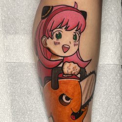 Ink by Jah - Anya & Pochita best tattoo artist anime tattoo