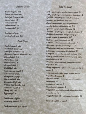 Menu photo 5 Kaito Sushi Encinitas, CA
