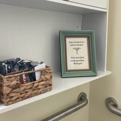 Rose City Acupuncture - The bathroom is fully stocked for emergencies, and the faucet and soap dispenser are motion activated.