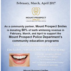 Mount Prospect Smiles - MPS is empowering the brave by donating 50% of teeth whitening revenue to Police Department community for their bright future...