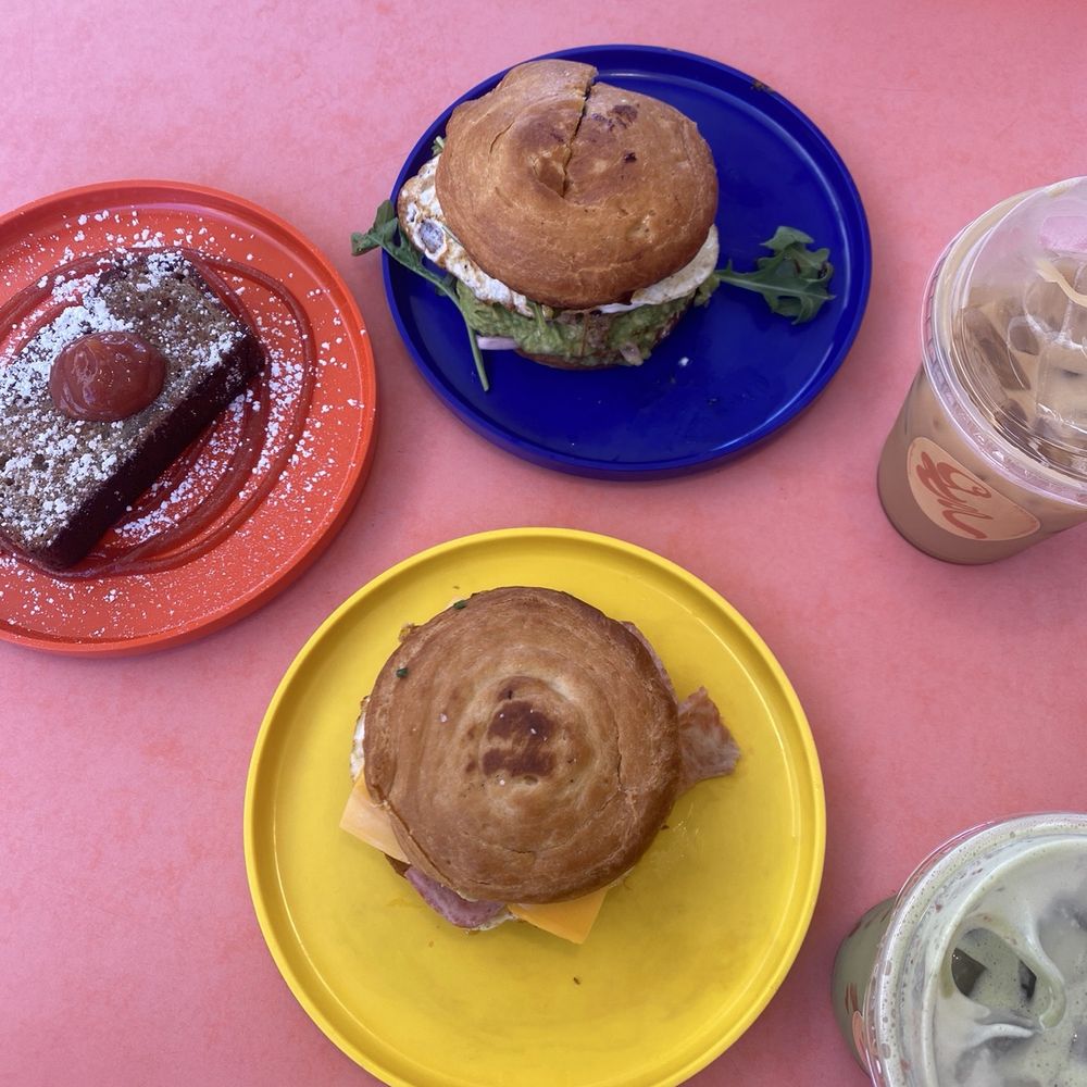 breakfast sandwiches and guava jam banana bread breakfast sandwiches and guava jam banana bread