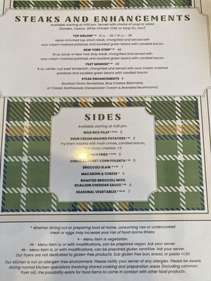Menu photo 8 Manny's Parkside Manitowish Waters, WI