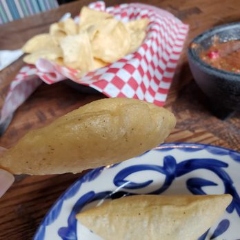 Barrio Queen - Some of these chips kind of look like little empanadas. - Mexican Near Me - Avondale, Arizona