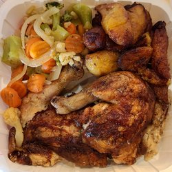 Super Chicken Rico - 1/2 Chicken Dark Meat w Mixed Veggies and Plantains