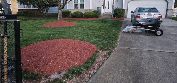 Mulching - Adding color to the lawn Mulching - Adding color to the lawn
