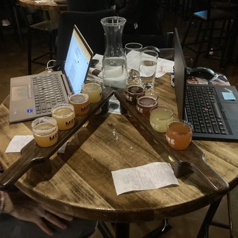 More Brewing - Our work station and beer flights - Breweries Near Me - Huntley, Illinois More Brewing - Our work station and beer flights - Breweries Near Me - Huntley, Illinois