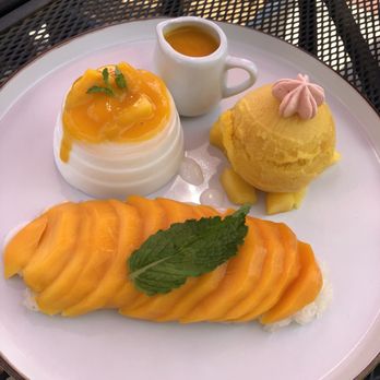 Ocha Thai Kitchen & Cafe - Mango Sticky Rice & Coconut Custard - Cafes Near Me - Centreville, Virginia