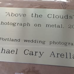 Just Right Awards & Engraving - Here's the engraved metal plaque they made for me. My 25-ft metal photo is in the lobby of the US Bancorp Tower ("Big Pink")