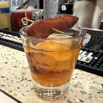 Hook & Barrel - H&B Old Fashion with Candied Bacon - Seafood Near Me - Myrtle Beach, South Carolina Hook & Barrel - H&B Old Fashion with Candied Bacon - Seafood Near Me - Myrtle Beach, South Carolina
