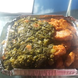 Ital Fusion - Fried rice,with kale and soy chicken.