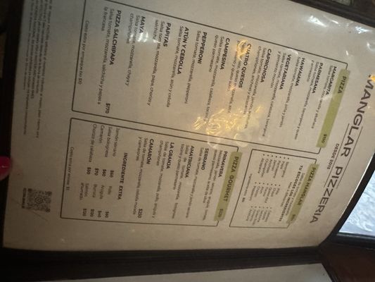 Menu photo 2 Pizzeria Manglar Tulum, ROO Menu photo 2 Pizzeria Manglar Tulum, ROO