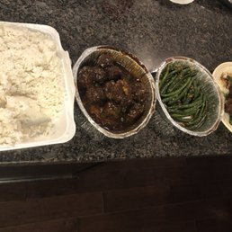 Steamed rice, vegetable pakora, stir fried green beans. Steamed rice, vegetable pakora, stir fried green beans.