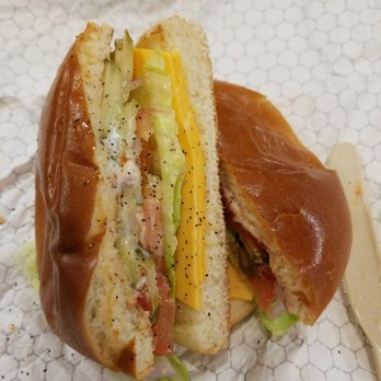 Wendy's - My vegetarian  burger.  A single....without the meat.  I just wish it wasn't the same price as with meat. - Fast Food Near Me - Marshfield, Massachusetts