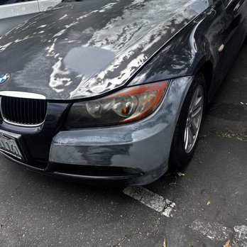 Aria Film Solutions - The white is the part the sanded which was majority of the car. The bumper was smashed in . All gone! - Auto Detailing Near Me - Walnut Creek, California Aria Film Solutions - The white is the part the sanded which was majority of the car. The bumper was smashed in . All gone! - Auto Detailing Near Me - Walnut Creek, California