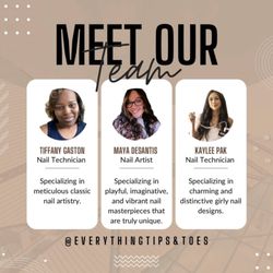 Everything Tips & Toes - Meet Our Team @everythingtipsandtoes to get know more about our team and book appointments visit www.vagaro.com/everythingtipsandtoes.