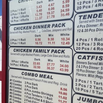 Crispy's Great Chicken & Seafood - Menu as of October 2022 - Seafood Near Me - Arlington, Texas