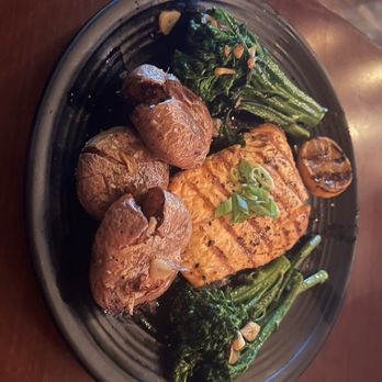 Capo & Co. Keg-Cork-Kitchen - Salmon with Broccoli Rabe and roasted potatoes - New American Near Me - Emmaus, Pennsylvania