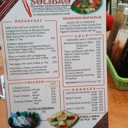 Solibao - Menu