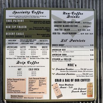 Americano Ammunition Coffee - Menu - Coffee & Tea Near Me - Queen Creek, Arizona Americano Ammunition Coffee - Menu - Coffee & Tea Near Me - Queen Creek, Arizona
