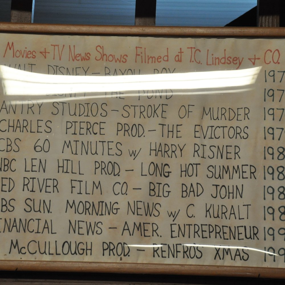T.C. Lindsey - List of movies that have used this store - Antiques Near Me - Jonesville, Texas