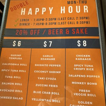 Little Ferry Sushi - Happy Hour Menu - Japanese Near Me - Lake Forest, California