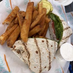 Chicken salad sandwich - upgrade to fries for an addl $3 Chicken salad sandwich - upgrade to fries for an addl $3