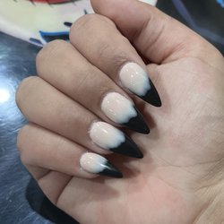 Vip Nails - Nails done at this salon , very ugly and unsatisfied