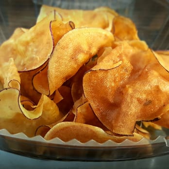 Rolling Cow - The Go Go-Ma Potato Chips are delicious!  Thinly sliced, slightly sweet with a delicate crunch :-) - Food Trucks Near Me