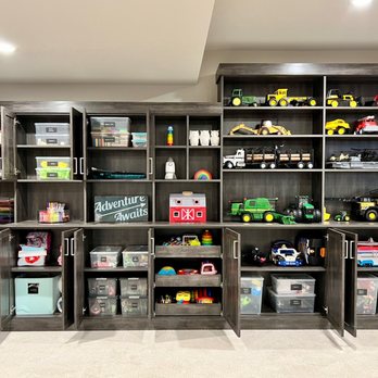 Neat Method - Playroom organization and storage - all labeled so the kids know exactly where to find everything - and where to put it back! - Home Organization Near Me
