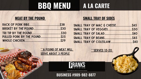 Menu photo 4 Frank's BBQ & Catering Upland, CA Menu photo 4 Frank's BBQ & Catering Upland, CA