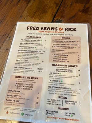 Menu photo 3 Fred's Around the Corner Knoxville, TN