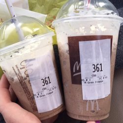 McDonald's - We ordered 1 medium and 1 large Frappe. We received 1 small and 1 medium Frappe. Both tickets are printed with M for Medium. Really?