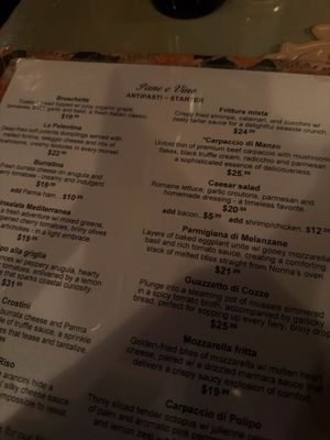 Menu photo 1 Pane e Vino Miami Beach, FL Menu photo 1 Pane e Vino Miami Beach, FL