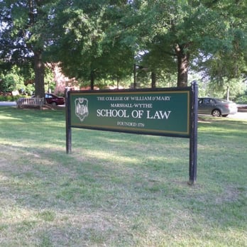 William & Mary Law School - Sign - Colleges & Universities Near Me - Williamsburg, Virginia